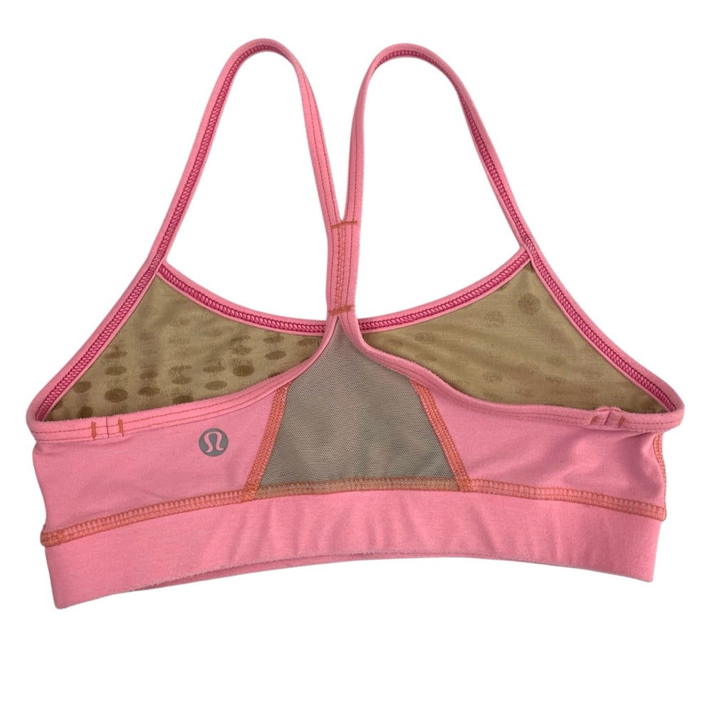 lululemon Power Y Sports‎ Bra Pink Peach Sz 2
